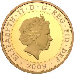 2 Pounds - Elizabeth II Robert Burns, Gold Proof