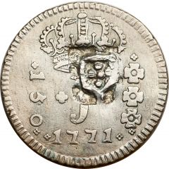 160 Réis - João Prince Regent Countermarked 150 Réis, KM#185