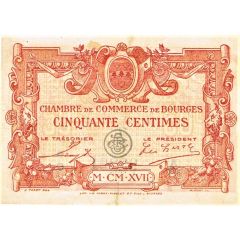 50 Centimes - Chambre de Commerce de Bourges 18