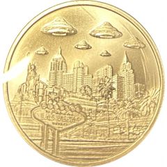 1 Ounce Silver - Intaglio Mint UFOs over Las Vegas