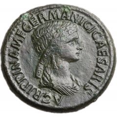 Sestertius - Agrippina the Elder TI CLAVDIVS CAESAR AVG GERM P M TR P IMP P P