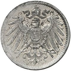 1 Mark - Wilhelm II type 2 - small shield - Pattern
