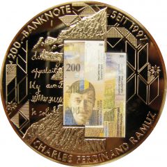 Medal - Commemoration of banknotes 200 francs, 8th serie