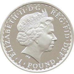 1 Pound - Elizabeth II 4th portrait, 1/2 oz Fine Silver
