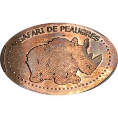Pièce écrasée - Safari de Peaugres Rhinocéros