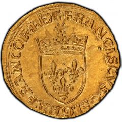 Gold Ecu with sun - Francis I 5th type