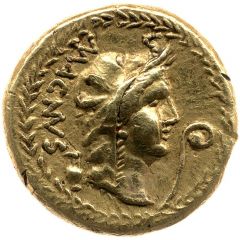 Aureus Pompeia: Gnaeus Pompeius Magnus, MAGNVS / PRO·COS