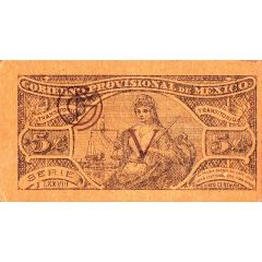 5 Centavos Gobierno Provisional de Mexico