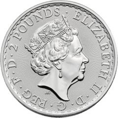 2 Pounds - Elizabeth II 5th portrait, 1 oz Fine Silver
