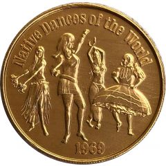 Mardi Gras Token - Krewe of Arabi Native Dances of the World, New Orleans, Louisiana