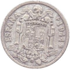 1 Peseta - Francisco Franco replica , 1944