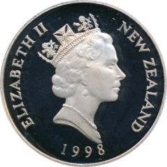 5 Dollars - Elizabeth II 3rd Portrait, Royal Albatross, Silver Proof