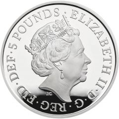 5 Pounds - Elizabeth II World War II, Silver Proof