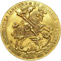12 Ducats - John George II Conferment of the Order of the Garter