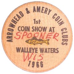 Reward Token - Arrowhead and Amery Coin Clubs First Reward Spooner, Wisconsin