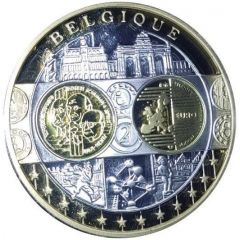 Medal - First Belgian Euro coins