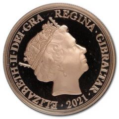 5 Sovereigns - Elizabeth II Elizabeth II and the Lion