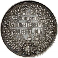 Medal - Golden wedding of Dr. Ernst and Luise Passavant Frankfurt am Main