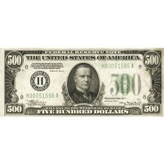 500 Dollars Federal Reserve Note, small portrait