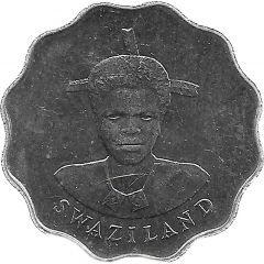 5 Cents - Mswati III 1st portrait
