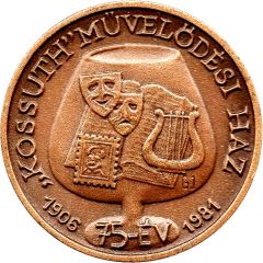 Medal - 75 anniversary of House of culture Kossuth