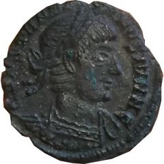 Nummus - Constantinus II GLORIA EXERCITVS, One standard, Treveri