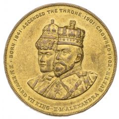 Medal - Edward VII Coronation, J. Moore, gilt