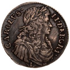 1/2 Merk - Charles II 1st Coinage, Type II