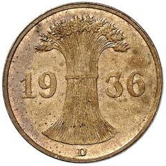1 Reichspfennig Allied Occupation - Pattern
