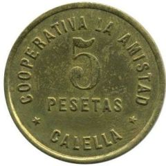5 Pesetas - Cooperativa La Amistad
