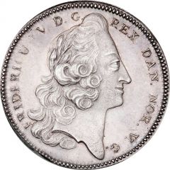 3 Krone - Frederik V Accession of King Frederik V