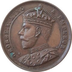 Medal Coronation of King George V, Copper