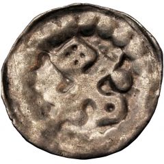Denier Bracteate - Anonymous Sword left, key right and up, dot right