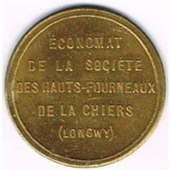 5 francs - Économat de la société des hauts-fourneaux de la Chiers - Longwy [54]