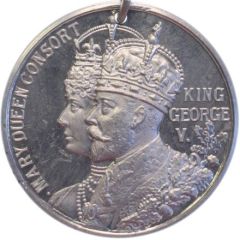 Medal - George V Coronation, J. Moore, aluminium