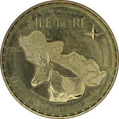 Monnaie de Paris Tourist Token - Île de Ré Océan Atlantique - La carte et l`âne