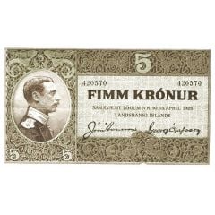 5 Krónur - Christian X Landsbanki Íslands