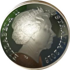 5 Dollars - Elizabeth II 4th Portrait - Northern Sky - Cygnus - Silver Domed