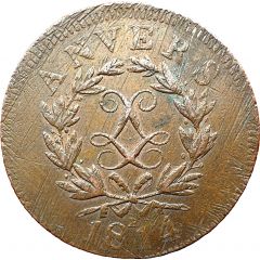 10 Centimes - Louis XVIII Antwerp, Siege Coinage