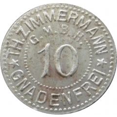 10 Pfennig - Gnadenfrei Th.Zimmermann G.M.B.H