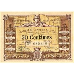 50 Centimes - Chambre de Commerce de St-Dié 88