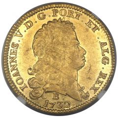 6400 Réis - João V 3rd Type of Shield, Bahia Mint