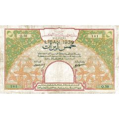 5 Livres LIBAN 1939