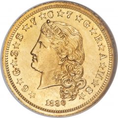 4 Dollars `1880 Stella` Pattern, gold