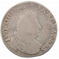 1/4 Ecu of Flanders with insignia - Louis XIV round shield