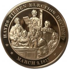 Medal - History of the United States Hayes-Tilden Election Decided