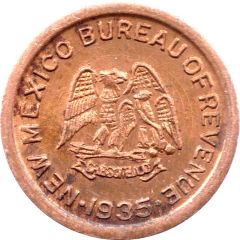 5 Mills - Emergency School Tax Token 'Error', New Mexico