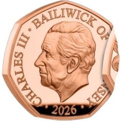 50 Pence - Charles III Queen Elizabeth II Centenary, Gold Proof