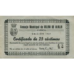 25 Céntimos Villar de Olalla