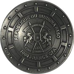 1000 Francs CFA Roswell UFO Incident 1947- 2017 Round coin
